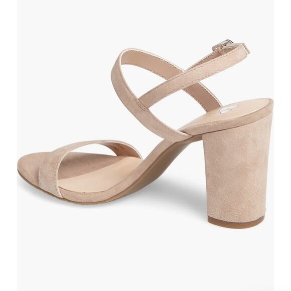 BP NWT Lula Slingback Blush Suede Strappy Block heel Sandals - Picture 2 of 8